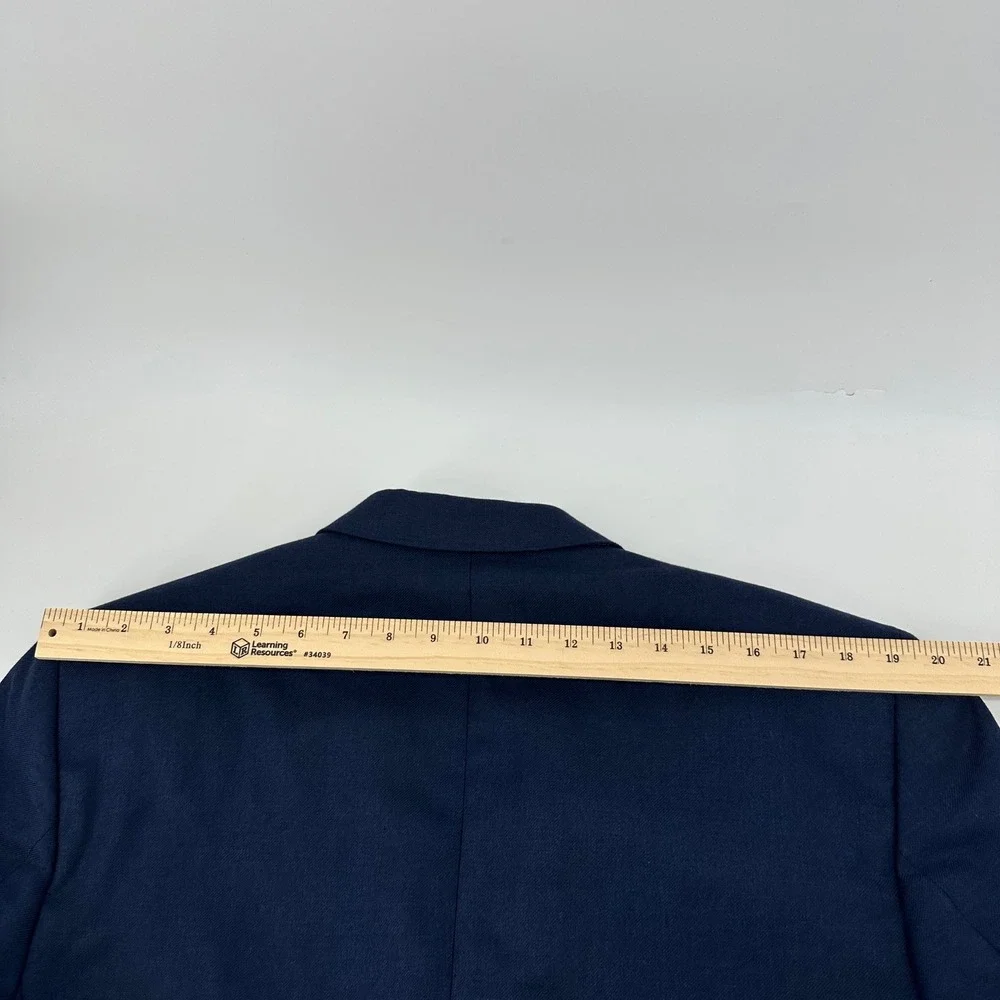 Valenza Cashmere Blazer Mens 44L Blue Made in‎ Canada Sport Coat Classic Lux